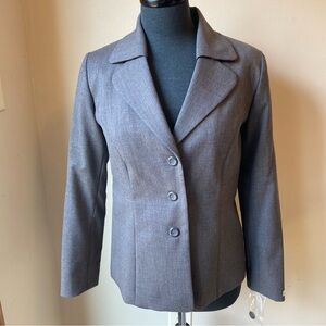 PENDLETON Blazer Jacket Womens Virgin Wool Gray 3 Button Size 6 NWT